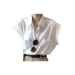 SKR030 A large number of customized solid color short-sleeved shirts Fashion design loose-collar sleeveless shirts. Shirt specialty store SKR030 A large number of customized solid color short-sleeved shirts Fashion design loose-collar sleeveless shirts. Shirt specialty store